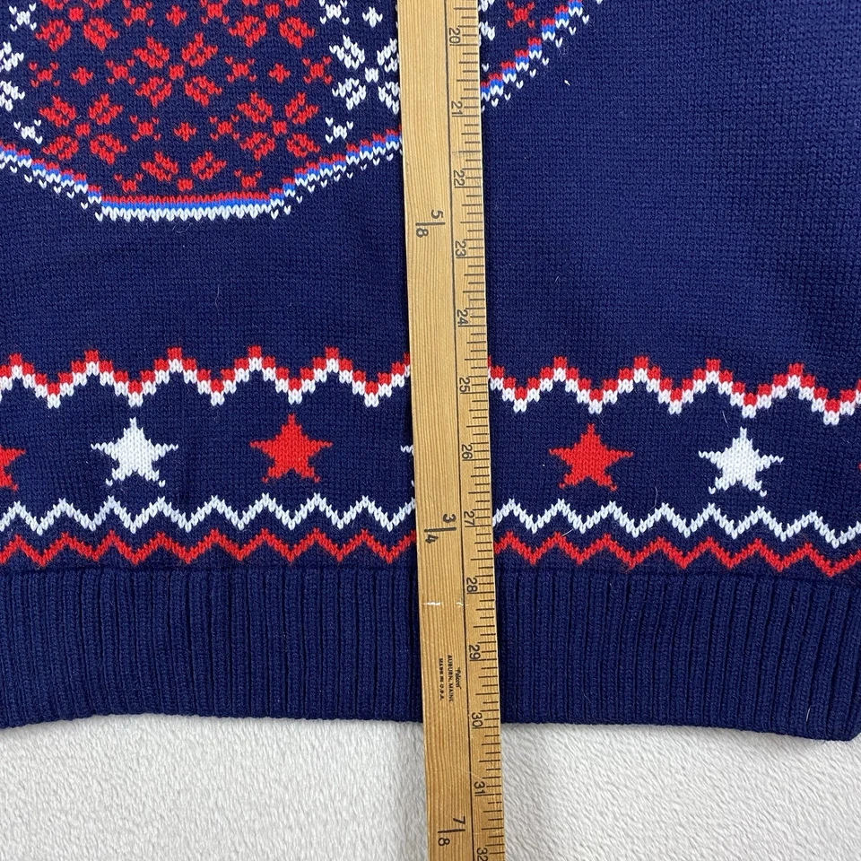 Мужской свитер Marvel Comics Captain America Ugly Christmas 2XL красный белый синий США - Изображение 3 из 4