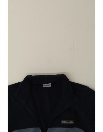 Chaqueta polar COLUMBIA para hombre Reino Unido 38 azul medio bloque de color poliéster CP93 - Imagen 3 de 3