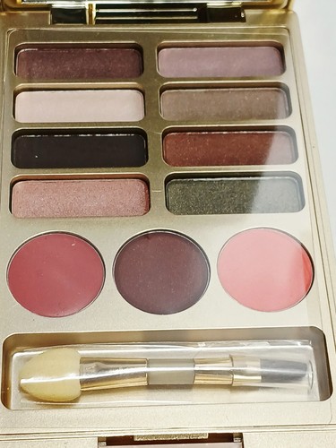 NEW Estee Lauder Pure Color Eye Shadow & Blush Gold Tone/Snap Shut Palette #AB1 - Picture 2 of 8