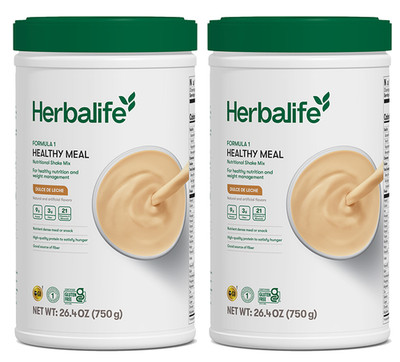 2X Herbalife Formula 1 Healthy Meal Nutritional Shake Dulce de Leche 750g