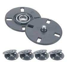 5Pcs Snap Buttons, Metal Invisible Buckle (Gray, 23mm)