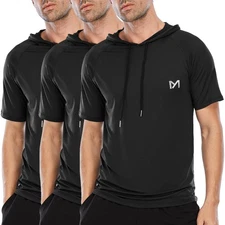 3X Dry Fit Workout Athletic Muscle Tank Top Running Shirts Hoodies Short Sleeve