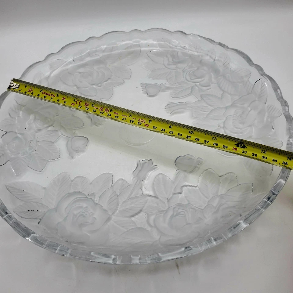 Plato para servir Studio Nova Winter Rose 14" de colección esmerilado floral Cottagecore Foto 2 de 4