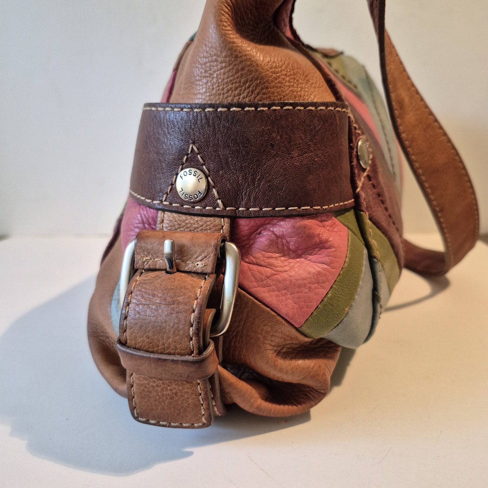 Fossil Women's Multi Patchwork Leather Shoulder B… - image 2