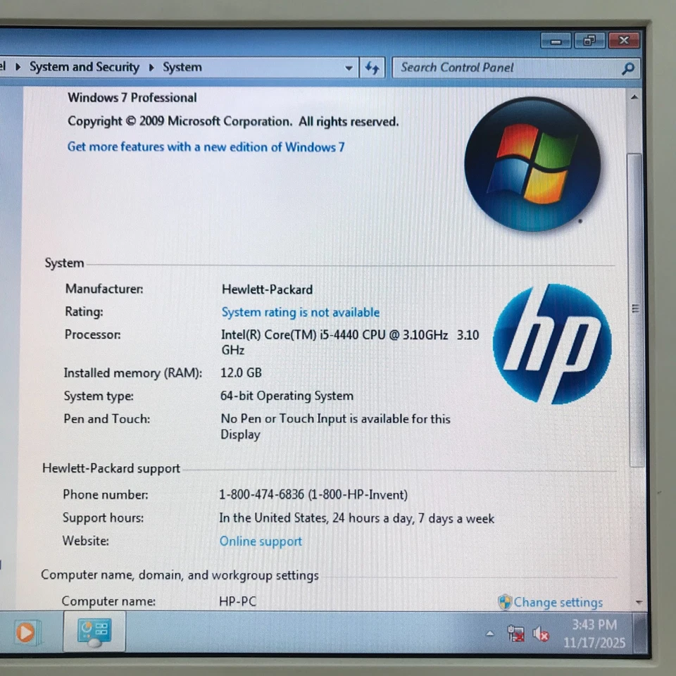 HP Envy Beats Audio PC Retro Gaming i5-4440 3.10GHz 12GB RAM (Windows 7 64-Bit) - Image 2 of 4