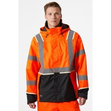 Helly Hansen Reflective Shell Jacket Hi-Vis Waterproof Work Coat UC-ME Med-XL