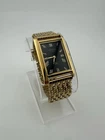 GOLD BLACK  Vintage Seiko Slim Quartz Gentlemen's Wrist Watch
