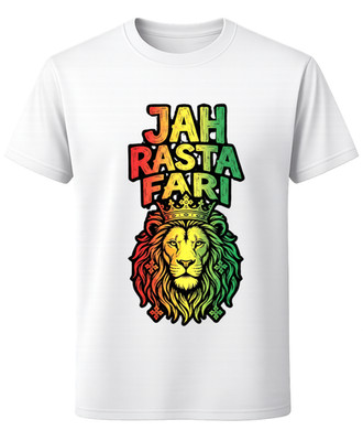 Jah Rasta Fari T-Shirt Reggae Herren Damen Rastaman Löwe Rastafarian Unisex Tee