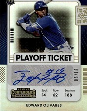 2021 Panini Contenders #160 Edward Olivares Playoff #/18