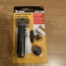 TITAN Double Flaring Tool, 45-Deg SAE, 3/16" Steel/Nickel Tube 51535 Brake Line