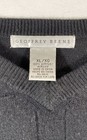 Vintage 90s Geoffrey Beene Textured Grid V-Neck Acrylic Sweater Black Sz XL — photo 4
