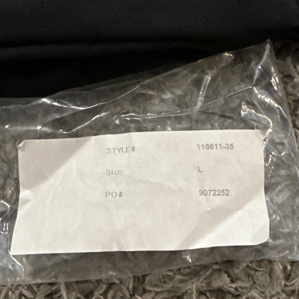 (LOTE DE 2) NUEVO L Cintas Pantalones Mujer Negro Pull On Pierna Recta Uniforme Elástico Foto 2 de 4