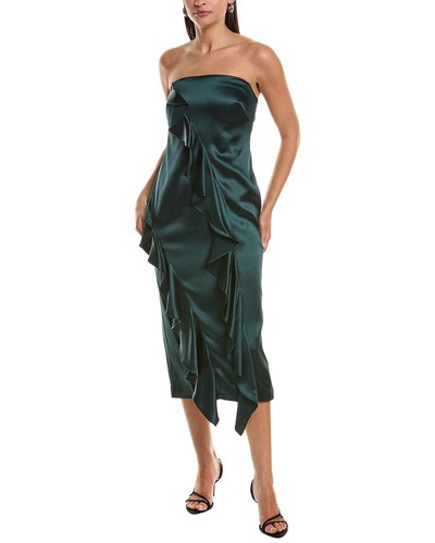 Milly Ravi Hammered Satin Ruffle Dress Women's Milly Ravi Hammered Satin Ruffle Dress Women's