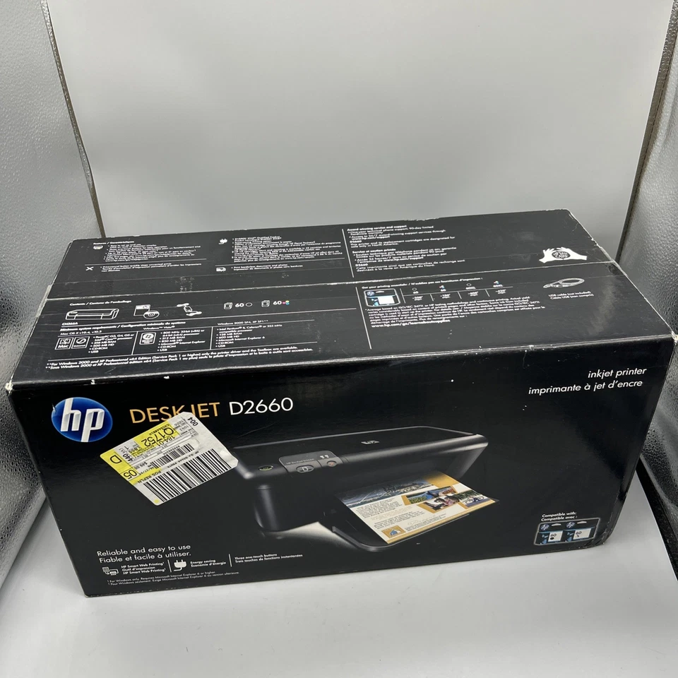 HP DeskJet D2660 InkJet Printer CH366A - NEW Factory Sealed in Box - Image 2 of 4