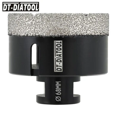 DT-DIATOOL 1pc 68mm Vakuumgelötete Diamantbohrkronen für Granit Marmor Stein M14