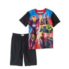 Marvel Avengers Infinity War Boys 2pc Pajama Set Sleep Shirt Shorts NEW XS 4/5
