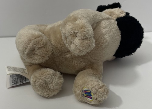 Webkinz Pug Dog Plush Stuffed Soft Toy HM105 Beige Black Puppy 8" Ganz No Code - Picture 7 of 10