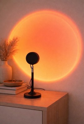 LED Sunset Lampe mit Fernbedienung RGB Sundowner Licht dimmbar USB Projektor