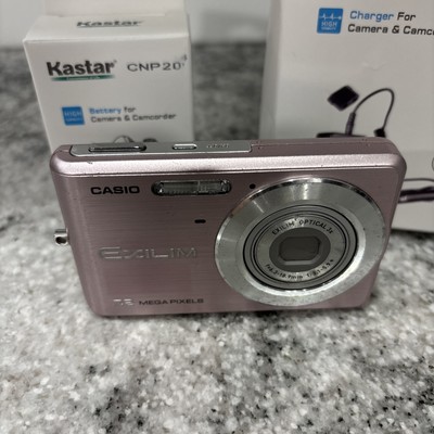 Casio EXILIM EX-Z77 Light Pink 7.2 MP Digital Camera Bundle *LENS
