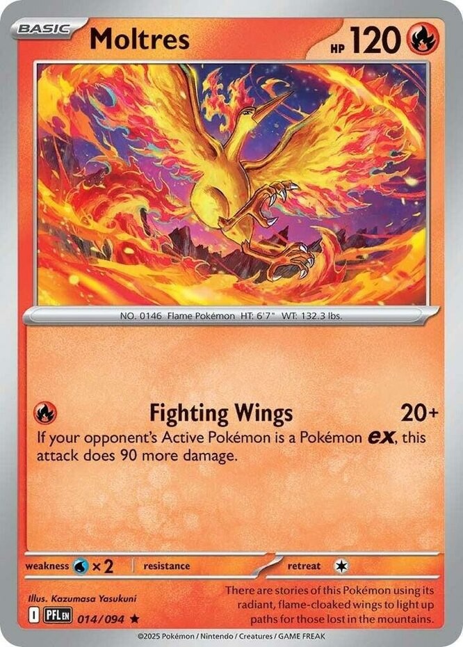 Pokemon Moltres - 014/094 - Holo Rare NM-Mint Phantasmal Flames