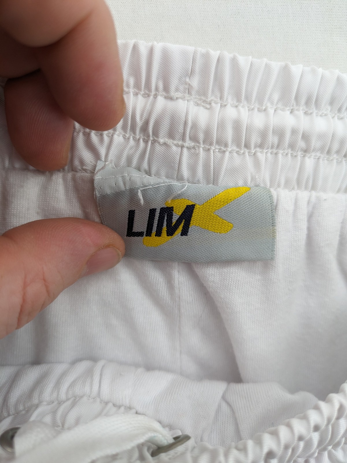 LIM X Damen Jogginghose EU 42 Weiß Grün Seitenstreifen Polyester Athleisure image 10