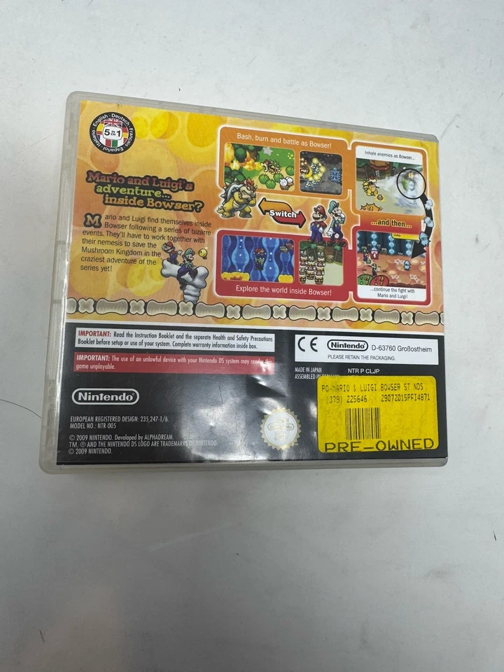 Mario and Luigi: Bowser's Inside Story (Nintendo DS, 2009) - PAL Version (UK/EU) - Image 2 of 3