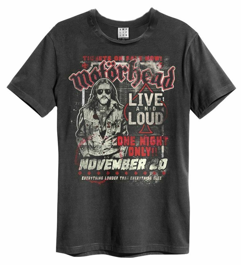 Amplified Clothing Motorhead Männer X-Klein Kurzärmeliges T-Shirt