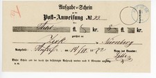 K&ouml;nigreich Bayern Aufagbeschein, Postanweisung Aufsess 14.06.1872