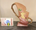 Roseville Pottery  Pink Apple Blossom Vase 373-7  FACTORY MINT