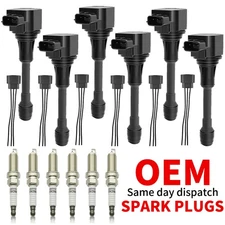 6X OEM Ignition Coil + 6X Iridium Spark Plug for Nissan Maxima Murano 3.5L UF550