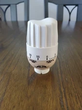 Vintage Mechanical 'Chef' Egg Timer Made In Italy Works Great