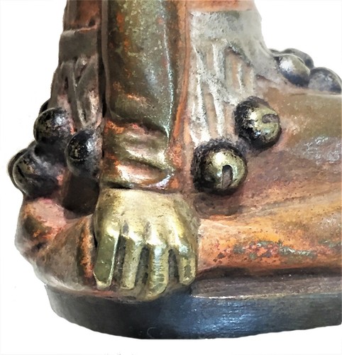 Jugenstil, Harlequin in Golden Mask, Multi-Color Vienna Bronze, Austria, c. 1900 - Picture 8 of 10