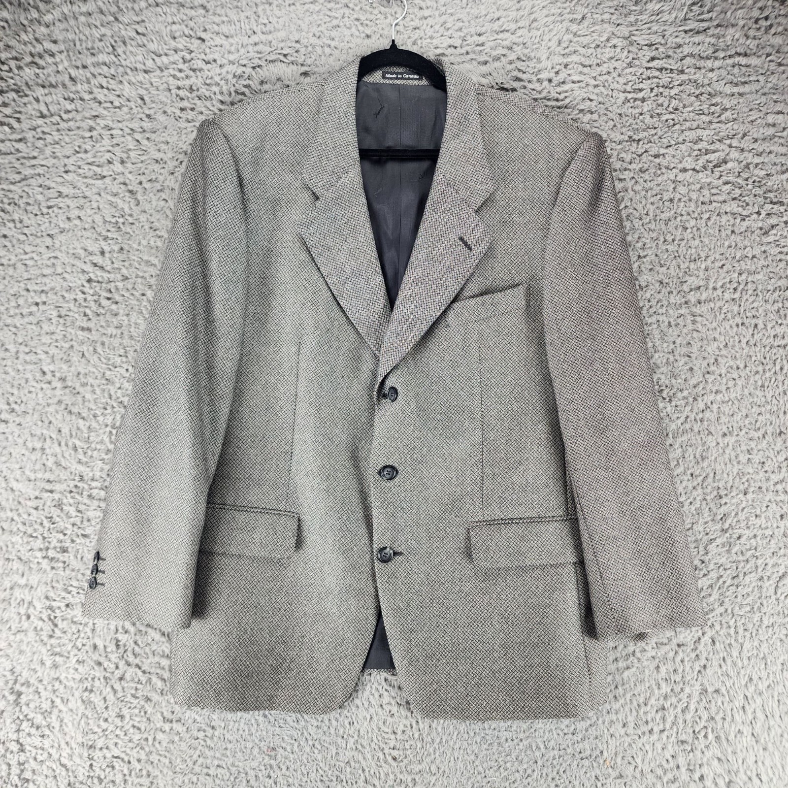 Giacca Yves Saint Laurent uomo 46R grigio lana peggiorata blazer 3 bottoni *Leggi*