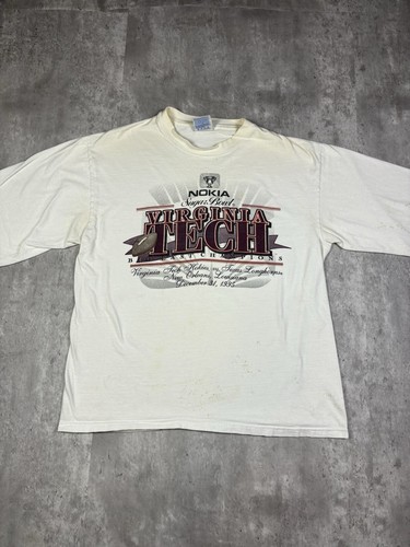 Vintage 90s Virginia Tech Sugar Bowl Long sleeve tee size L - Picture 6 of 10