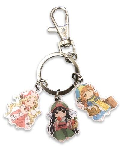 Llavero de metal de 3 dijes Hakumei & Mikochi con licencia de anime NUEVO - Imagen 1 de 1