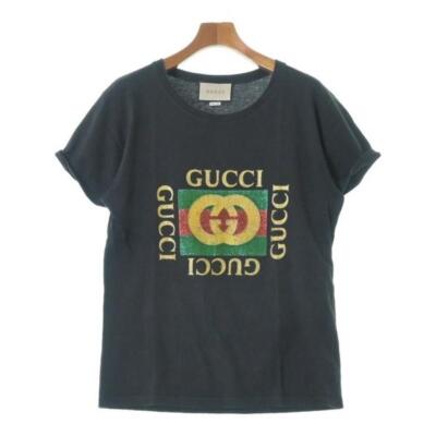 GUCCI Authentic T-shirts men short sleeves navy cotton size XS