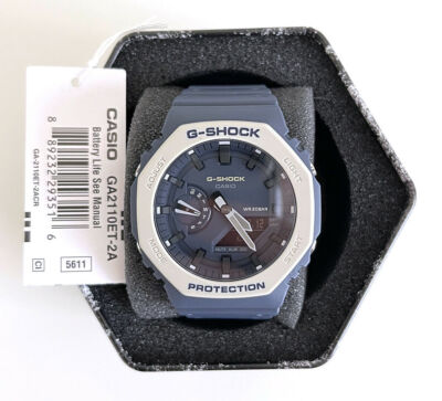 Casio G-Shock Men's GA2110ET-2A Analog-Digital Watch Blue/Grey NEW