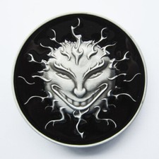Devil Evil Face Black Enamel Metal Fashion Belt Buckle