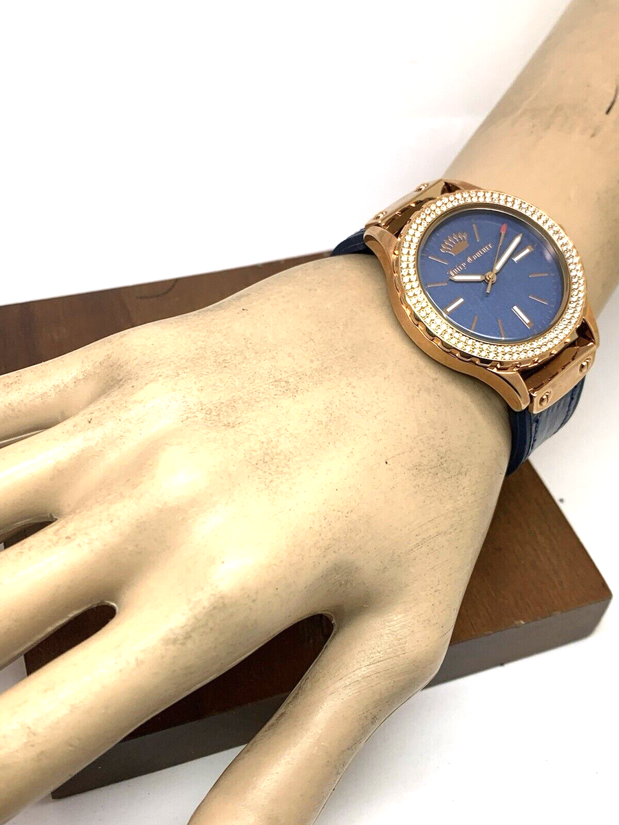 Juicy By Juicy Couture Women's Watch JC/1008 Quartz Rose Gold Blue