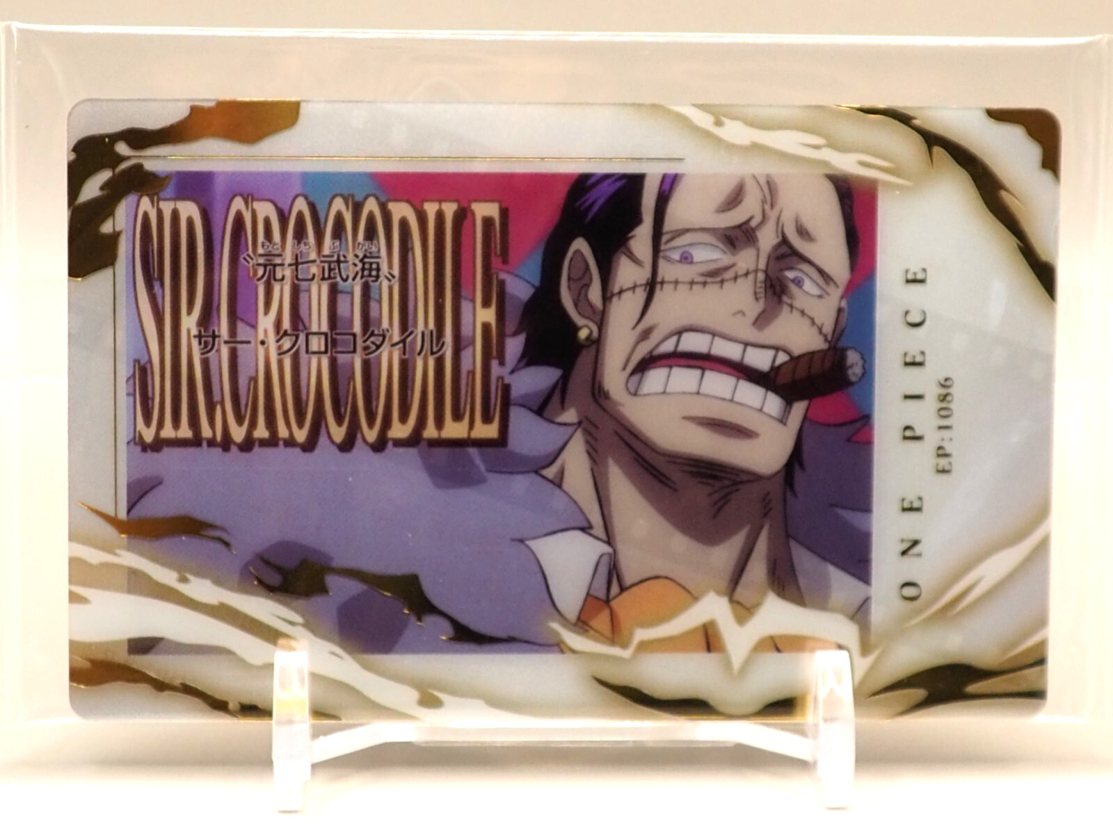 Tarjeta coleccionable Sir Crocodile One Piece OP3-8 R Bandai Anime Japón ww466