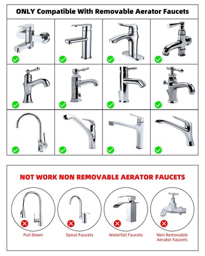 Swivel Faucet Aerator,360° Big Angle Rotate Kitchen Sink Faucet Attachment - Picture 44 of 46