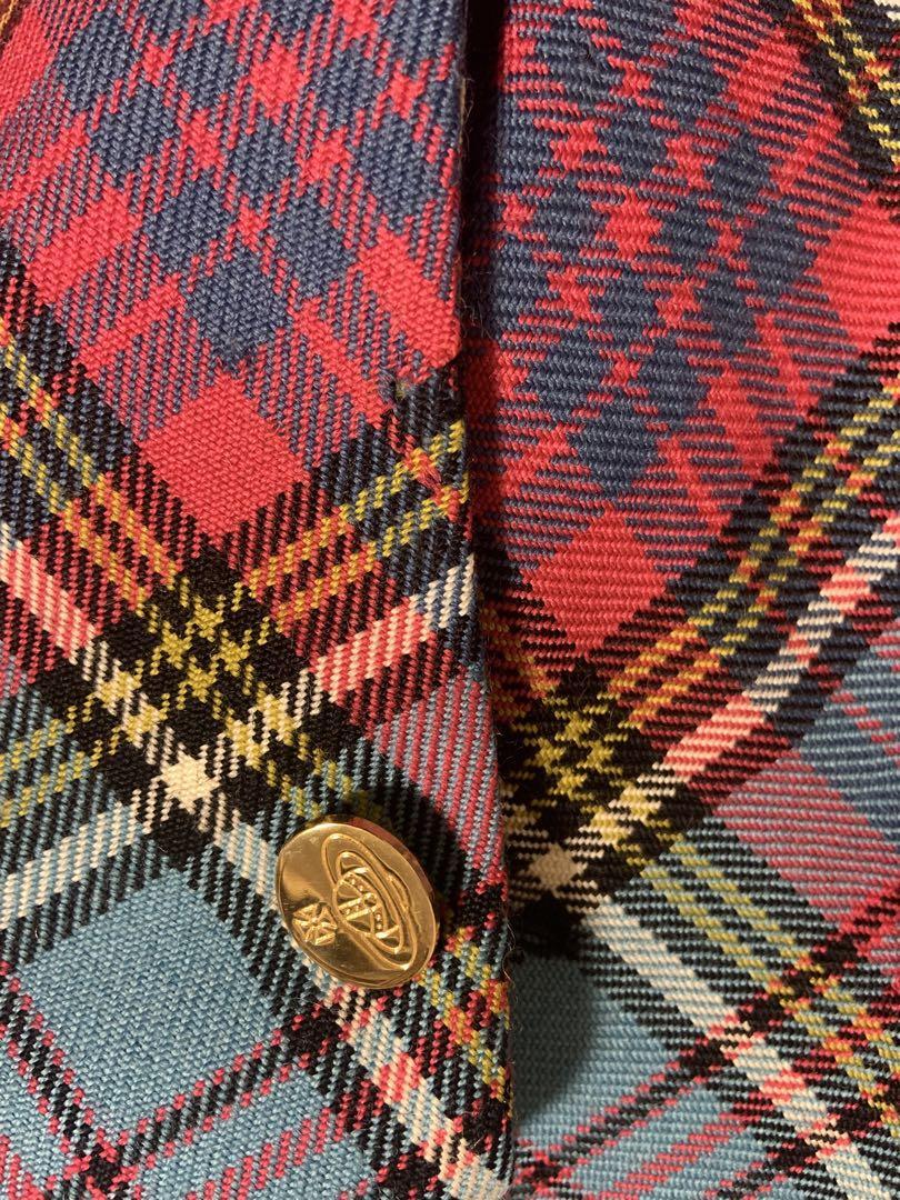 Vintage Vivienne Westwood Blue Mac And Tartan Check Suit Vintage Vivienne Westwood Blue Mac And Tartan Check Suit