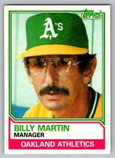 1983 Topps - #156 Billy Martin