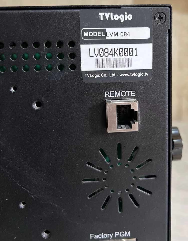 TV Logic LVM 084 Always Air High Quality 8.4 LCD For 4:3 Applications (36 Hours) - Image 3 of 4