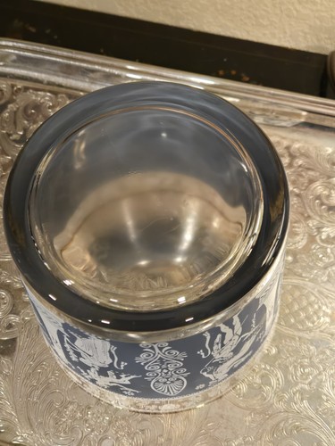 Vintage 50s-Blue Corinthian by Jeanette-Hellenic-Wedgwood Blue-Glass Ice Bucket- - Picture 6 of 6