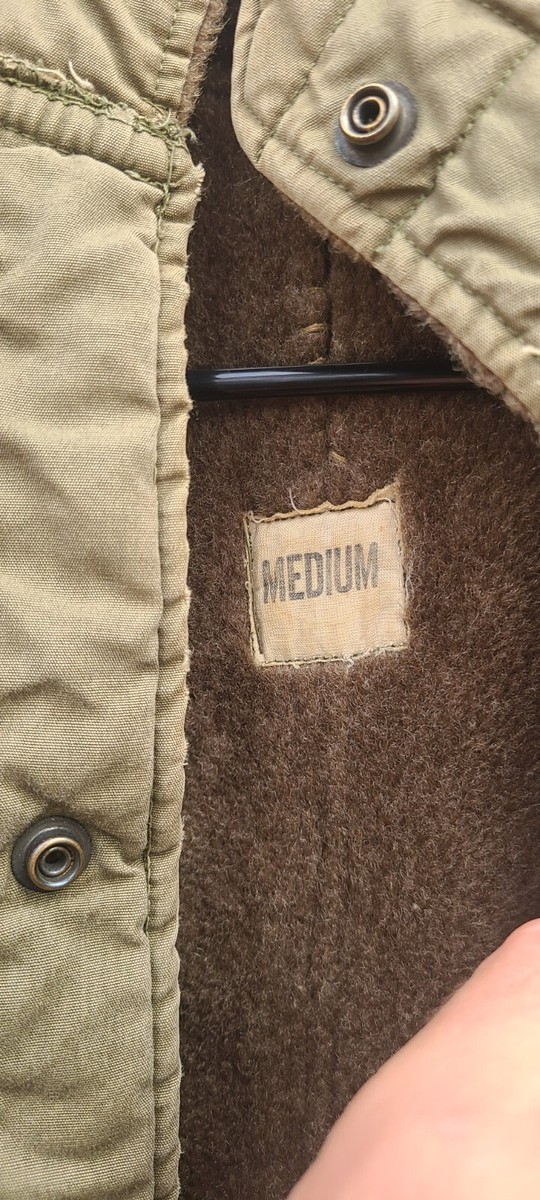 VTG WWII US Army M 48 M1947 Parka FURE LINER JACKET Size