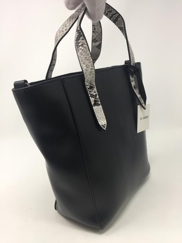 Borsa donna KC Jagger in pelle nera piccola con cerniera superiore 5956 - Foto 2 di 5