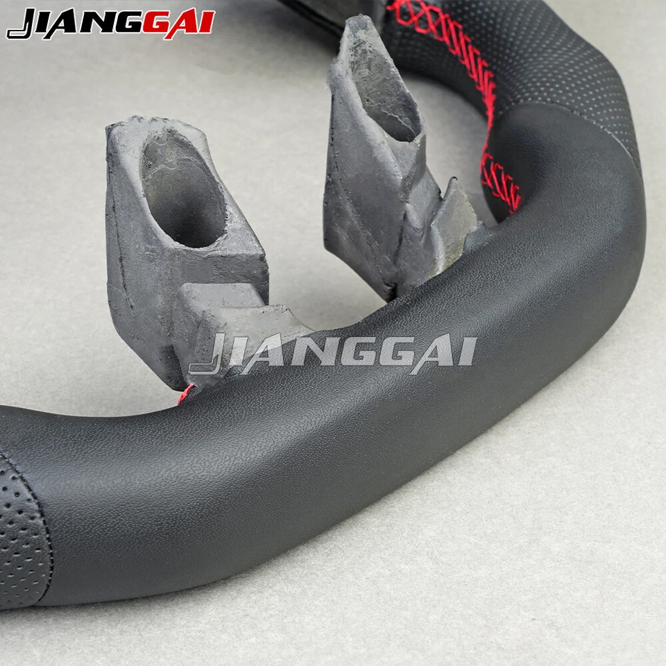 Volante deportivo de cuero completo personalizado para Dodge Ram 1500 2500 3500 2012-2018 Foto 3 de 4