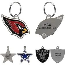 Pets First NFL Engraving Pet ID Tag for Dogs & Cats Personalized Dog Tag