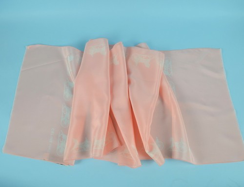 Authentic Celine Paris Light Pink 100% Silk Long Scarf Italy Unused Good Vintage - Bild 9 von 10